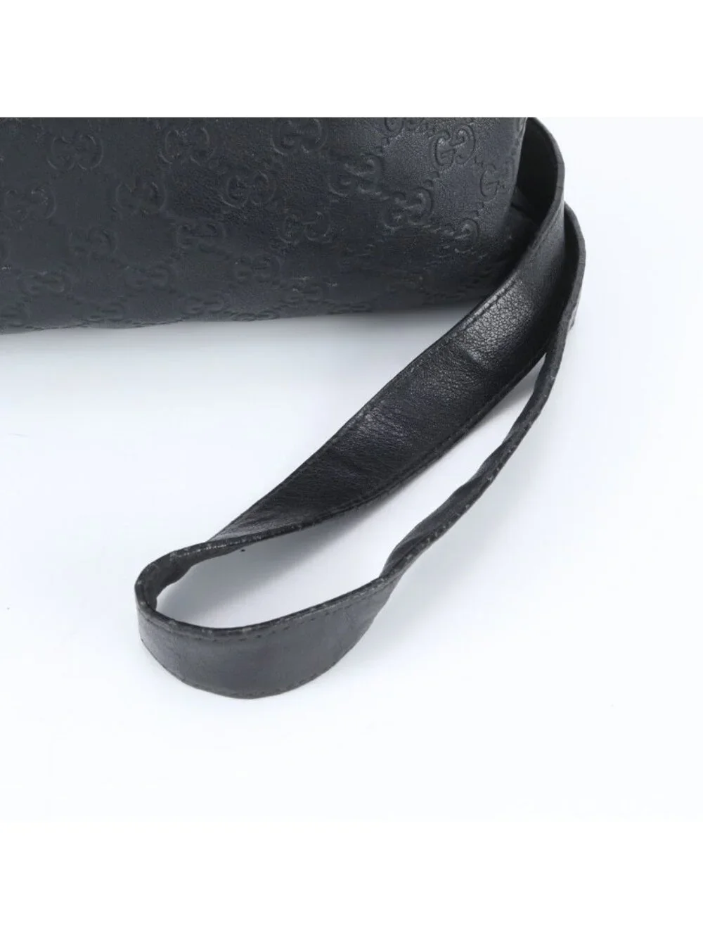 Gucci Guccissima Leather Shoulder Bag Crossbody Messenger Black